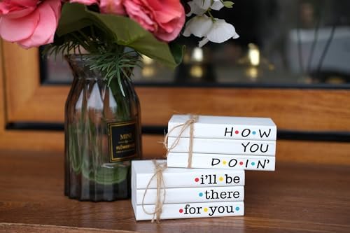 Friends TV Show Signs for Table Shelf decor, Mini Decorative Wooden Book Stack for Tiered Tray Accent, Friendship Gifts - I'll Be There For You Sign - Image 6
