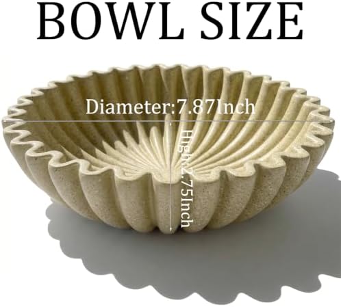 Decorative Bowls for Home Decor (Sandstone, 7.9''x 3'') - Image 2