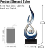 Modern Abstract Art Table Decoration,Resin Flame Statue Modern Centerpiece Ornaments for Living Room Great Gift Idea Home Decor,Collectibles (Bule) - Image 3