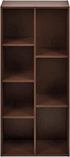 Amazon Basics 7 Cube Storage Organizer Bookcase, Sturdy Shelves, Book Shelf - Image 4