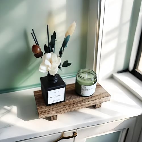 Wood Riser for Decor, 8.66X3.54in Wood Pedestal Stand, Small Wooden Riser for Bathroom for Kitchen Counter - Image 2