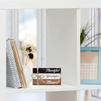 Decorative Books For Home Decor, Wood Book Stack For Table Decor, Thankful Grateful Blessed Decoration Books For Living Room Bookshelf Office, Thanksgiving Farmhouse Stacked Books Decoration (L77) - Image 5