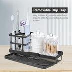 Toothbrush Holders for Bathrooms, Cotton Swabs & Cups Dispenser Set - Image 4