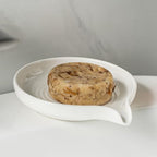 Zoeeker Self Draining Soap Dish, Ceramic Drain Soap Holder Waterfall Design by LAUCHUH