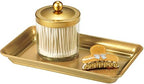 SheeChung Metal Vanity Tray, Bathroom Counter Storage Tray, Gold 4 Pack - Image 3