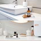 Gurygo 10" Ceramic Vanity Tray for Bathroom Counter - Large Rectangle Kitchen Soap Tray - Ceramic Trays for Kitchen Counter, White - Image 5