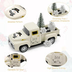 Christmas Truck Decor, Snowman Winter Tabletop Farmhouse Decorations - Image 4
