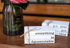 Farmhouse Motivational Wooden Office Desk Decor, Cute Decorative Books for Shelf Decoration, Inspirational Gifts for Women Men - Everything is Figureoutable Sign - Image 4