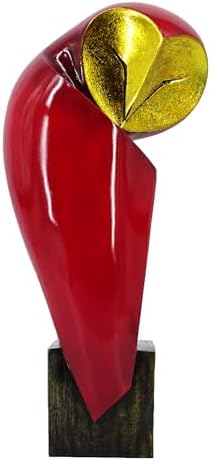 15 Inch Resin Owl Sculpture, Mid-Century Home Decor Statue by YHHRESINHOME