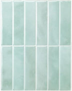 Smart Tiles Peel and Stick backsplash, Stacked Teal, 11.43"x9" by SmartTiles-OriginalPeelandStickBacksplashTiles