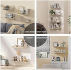 Floating Shelves Set of 4, Wood Wall Shelf, Farmhouse Shelf for Bedroom - Image 6