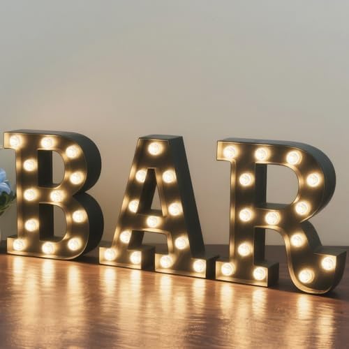 Pooqla Black LED Light Up Bar Sign For Home Bar Decor by Pooqla