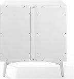 Home Square 2 Door Wood Bar Cabinet Set in White - Image 8