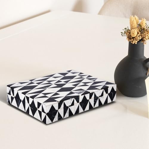 Handicrafts Home Decorative Box 8x6 – Photo Storage Box, Jewelry Organizer, Modern Decorative Storage Box with Lid, Bohemian Table Décor, Vintage Keepsake Box for Shelf or Coffee Table Décor - Image 3