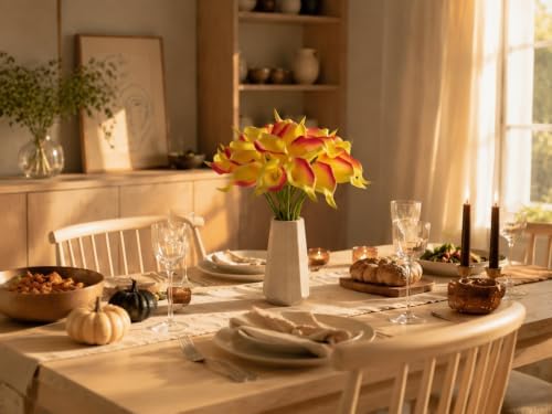 Mandy's 20pcs Sunset Calla Lily Artificial Flowers - Image 7