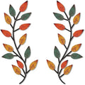Zhengmy 2 Pcs Metal Leaf Wall Art Vine Branch Decor,Lively Colors by Zhengmy