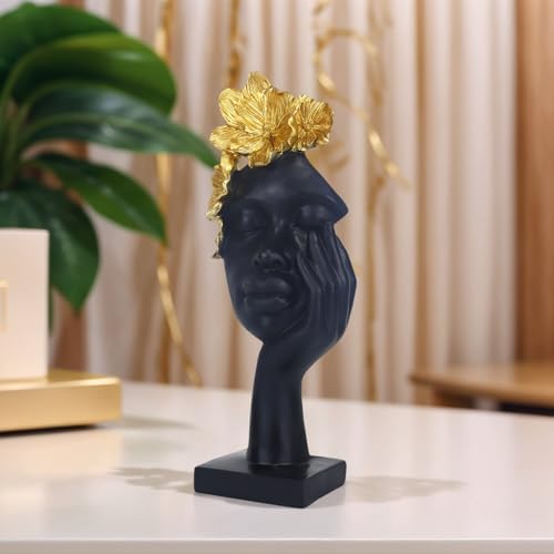 African Women Statues 12'' African Lady Art Bust Figurines - Image 4