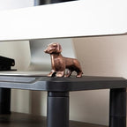 Mind Reader Dachshund Figurine, Desk or Bookshelf Home Decor, Cast Aluminum, Antique Brass Finish - Image 5