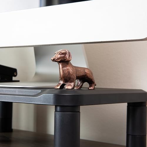 Mind Reader Dachshund Figurine, Desk or Bookshelf Home Decor, Cast Aluminum, Antique Brass Finish - Image 5