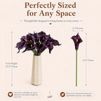 Mandy's 20pcs Grape Purple Calla Lily Artificial Flowers - Image 3