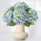 Waipfaru Hydrangea Artificial Flowers, 4PCS Real Touch Flowers, 20" Faux Hydrangea Flowers, Latex Real Touch Hydrangeas, Fake Flowers for Home Decor Party Bouquet Wedding Decoration, Blue by Waipfaru