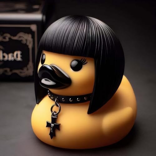 edenfuax Punk Duck Goth Resin Duck - Garage Kits,Unique Gothic Gifts & Collectibles,Vinyl Rubber Novelty Ornament Dark Satanic Duck Figurine for Desktop Home Halloween Decor (Gothic Girl) by Unknown