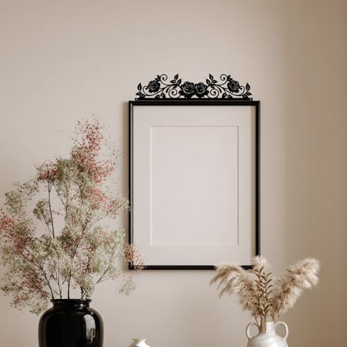 CUTHOLLOW Rose Lace Door Topper Sign Metal Wall Art Decor - Image 4