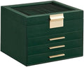SONGMICS Jewelry Box Organizer, 4-Layer Storage with 3 Drawers, Glass Lid by SONGMICSbySONGMICSHOME