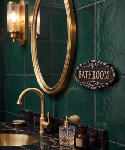 Putuo Decor 3D Bathroom Resin Wall Decor Sign Bathroom Door Plaque - Image 3