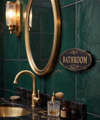Putuo Decor 3D Bathroom Resin Wall Decor Sign Bathroom Door Plaque - Image 3