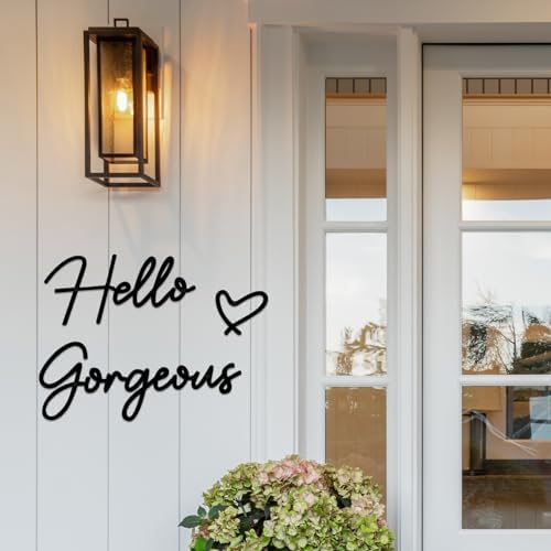 Metal Hello Gorgeous Wall Art Modern Farmhouse Wall Decor Signs - Image 6