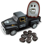 Halloween Coffee Table Decor Coffee Ghost Vintage Metal Truck, Black by Teeloray