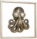 JJALIGHTS Exquisite Resin Animal Head Wall Sculpture (Gift Metal Frame) - octo Imitation Copper Vintage Decor for Living Room, Bedroom & Office | Decorative Wall Hanging Art (Octopus) by JJALIGHTS