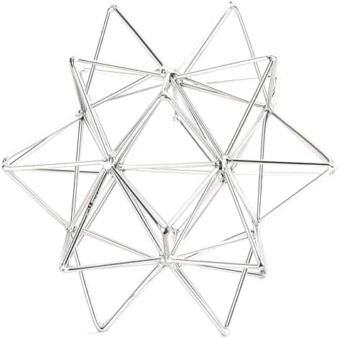 Metal Geometric Table Top Decor, 3D Sliver Spheres Decorative Accents Balls, Iron Abstract Sculpture Objects for Home Decor, Coffee Table Top Decorations for Home Office Living Room Bedroom Decor by YiLifebes-EasytoLife
