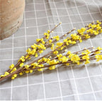 OUKEYI 8 Pcs 29.5“ Long Artificial Jasmine Flowers Tall Fake Flower Bouquet Faux Jasmine Plants Dry Branches for Wedding Home Party Office Party DIY Decor (Yellow), OUKEYI-100882 - Image 2