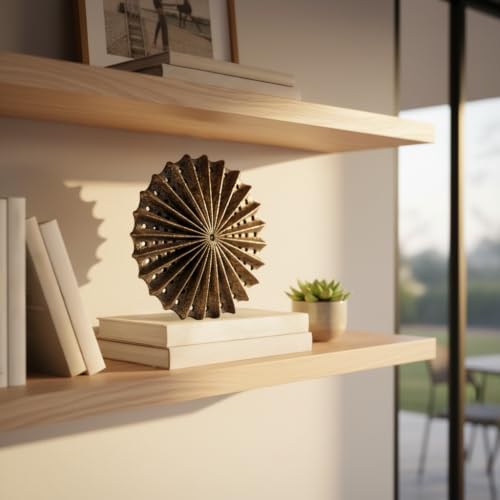 Modern Abstract Decorative Sculpture, Dining Living Room Desk Decor,Geometric Home Decor Statues,Shelf Top Decor Aesthetics, 9.65" Bronze Colored - Image 6