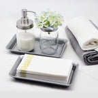 SheeChung Metal Vanity Tray, Bathroom Counter Storage Tray, Gray - Image 4
