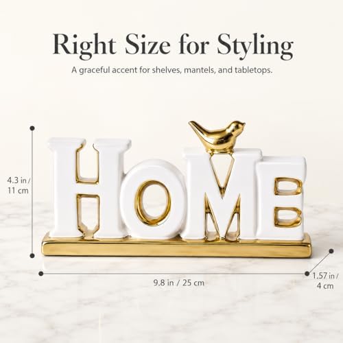 XMGZQ White and Gold Decor for Living Room Bedroom Bookshelf Coffe Table, Home Sign Aesthetic Statues Boho Wedding Accents Decorations, Knick Knacks Home Decor for Shelves,Living Room,Bedroom,Desktop - Image 2