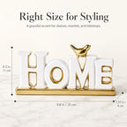 XMGZQ White and Gold Decor for Living Room Bedroom Bookshelf Coffe Table, Home Sign Aesthetic Statues Boho Wedding Accents Decorations, Knick Knacks Home Decor for Shelves,Living Room,Bedroom,Desktop - Image 2