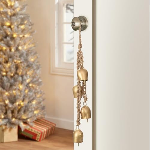 Christmas Bells Vintage Hanging Decorative: Gold Bells Decoration - Image 4