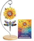 Dragonfly Sunflower Gifts for Women - Dragonflies Christian Desk Decor by Hanatoca