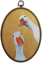 Vintage Goose Oval Cottage Core Decor, Farmhouse Grandma Core Duck Wall Art by Unknown