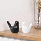 Small Black White Ceramic Bird Statue and Sculpture for Home Decor Accents,Modern Animal Ornaments for Living Room,Bedroom,Coffee Table Centerpiece,Bookshelf,Cabinets,Cute Knick Knacks for Shelves - Image 4