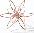8" Metal Sphere Decor, Metal Floral Tabletop Sculpture, Abstract Tabletop Decorative Spheres for Home Decor (Rose Gold) by MOCOME
