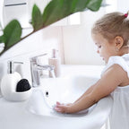 RQYIXI 2-in-1 Ceramic Soap Dispenser with Sponge Holder,White,25 Oz - Image 4