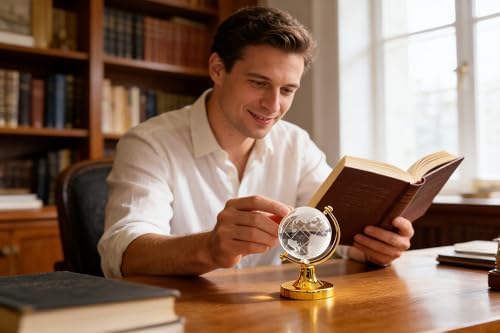 Mini Crystal Sphere, Glass Globe Decorative Ornament for Desk - Image 5