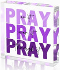 Christian for Women Office Desk Accessories, Inspirational Acrylic Sign 4x4 by MUZRUYOU