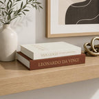 Aesthetic Decorative Books - Set of 2 Linen Boxes with Gold Lettering, Enhance Your Coffee Table, Bookshelf or Mantle Decor - Fake/Faux Books for Home Decoration, Photo & Keepsake Storage - Image 2