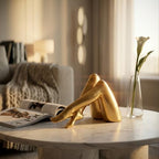 Gold Room Decor Resin Legs Sculpture, Side-Lying Statue for Desk - Image 6