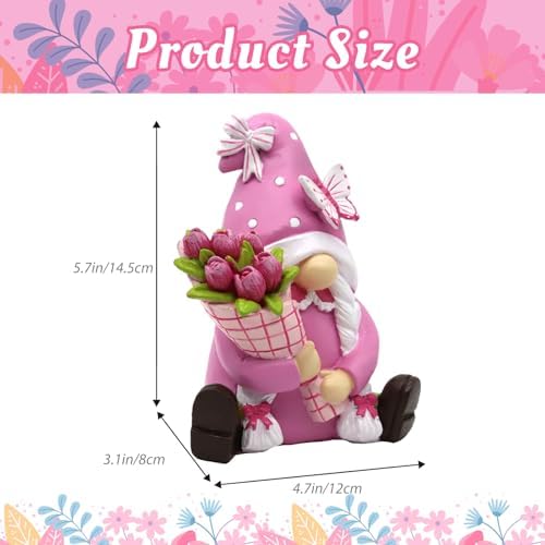 Pink Gnomes Decorations for Home Office Pink Outdoor Decor Gifts - Image 4